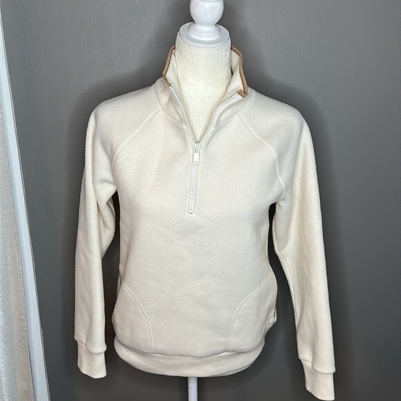 MADEWELL MWL Betterfleece Half-zip white Sweatshirt Size XS - Picture 9 of 10